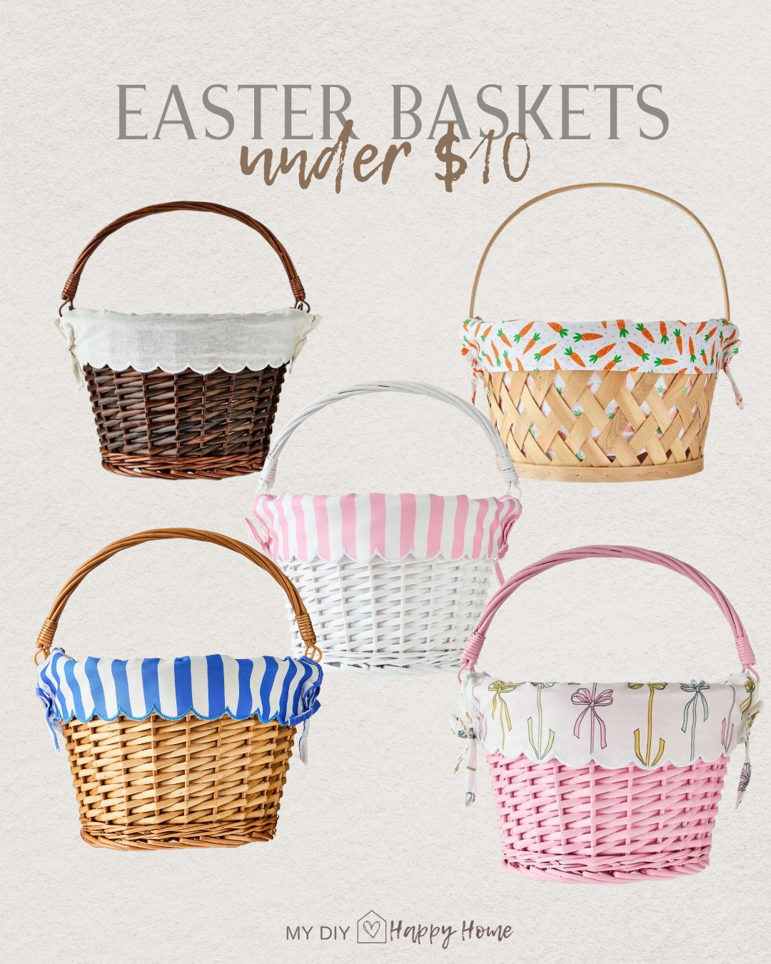 Easter baskets under $10 from Walmart 
fabric lined with Scallop detail trim 
 

#LTKmomlife #LTKKids #LTKSeasonal