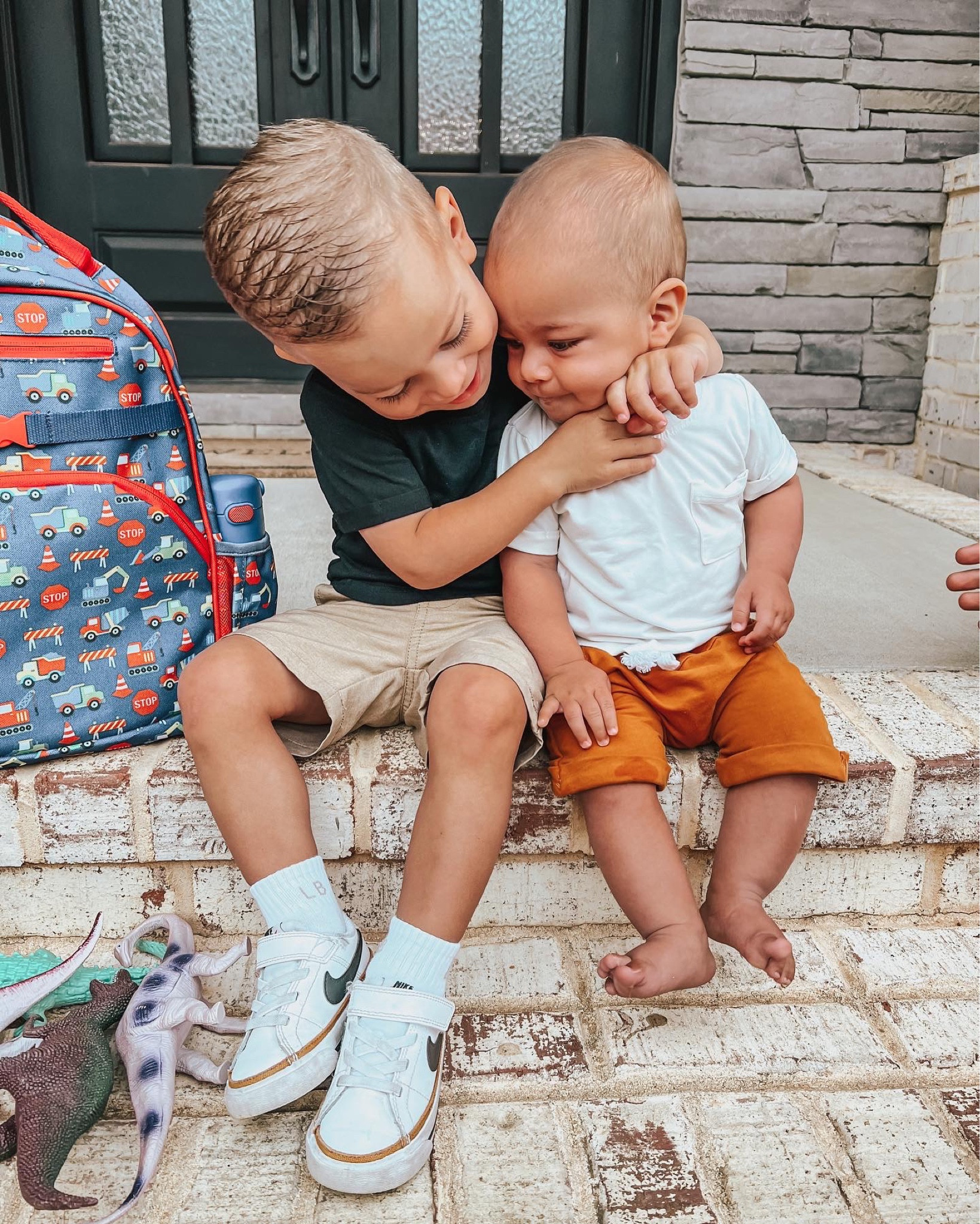 Throwback to last years first day of school 🥹 one of our favorite go to pairs of Nikes is on sale for 20% off and fully in stock! Perfect shoe for toddler (Velcro closure), kids and also comes in adults! 

#LTKkids #LTKBacktoSchool #LTKshoecrush