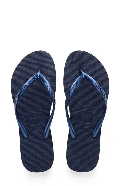 Havaianas Slim Flip Flop in Navy Blue/Blue at Nordstrom, Size 11 | Nordstrom