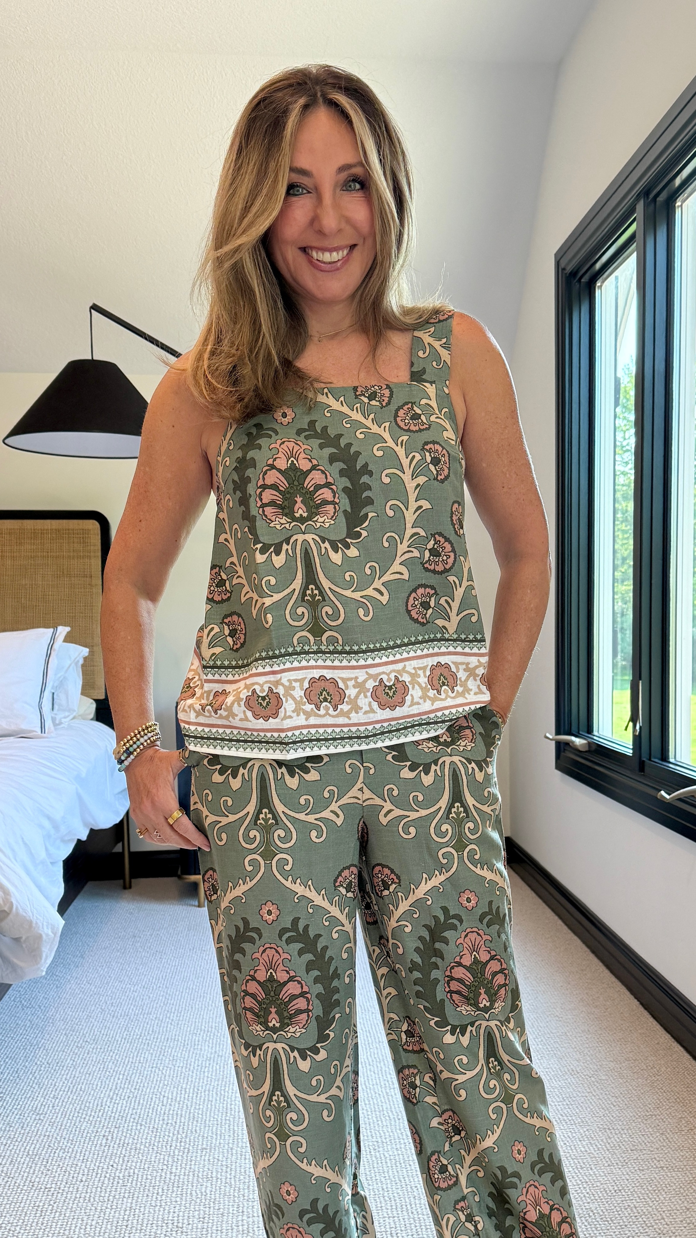 SALE ALERT!! Just got this adorable linen set in from Sanctuary and I LOVE it! But it needs a few tweaks for us shorter girls.

Here are the 2 things I’m going to ask my tailor to do:

✨ To shorten the straps a bit so the white band of the shirt is hitting a bit higher

✨ To hem the pants just enough to skim the top of my shoe instead of puddling on the floor. The key is keeping the interesting detail at the hem, not chopping it off.

If you're short or petite, don't be afraid to tailor. It makes all the difference. And this set is worth it…easy, breezy, and pulled together for summer! ☀️

#LTKSaleAlert #LTKSummerEdit #LTKStyleTip