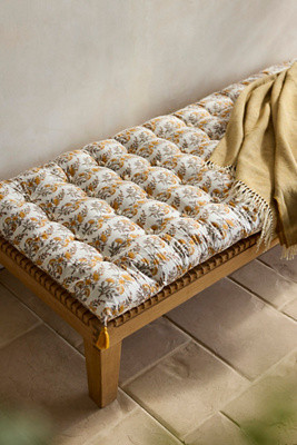 Tufted Cotton Floor Cushion, Garden Floral | Anthropologie (US)