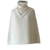 Poncho/Scarf Alpaca Blend Color Creme White Women Poncho Also To Wear As A | Etsy (US)