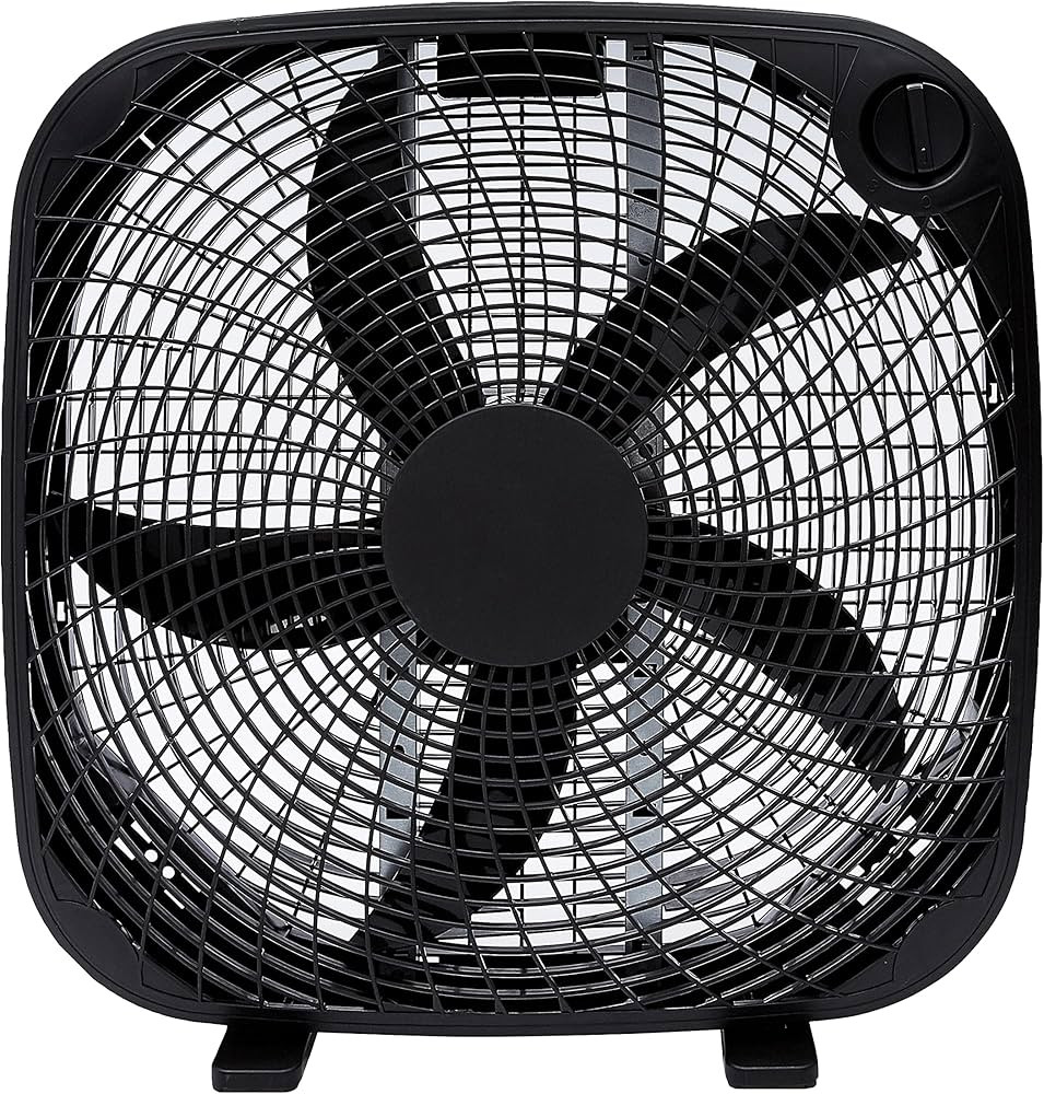 Amazon Basics 3 Speed Box Fan, 20 Inch, Black | Amazon (US)