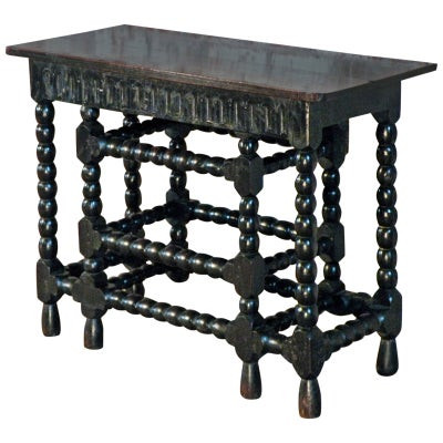 Franco-flemish 17th Century Oak And Ebonized Console Table | 1stDibs