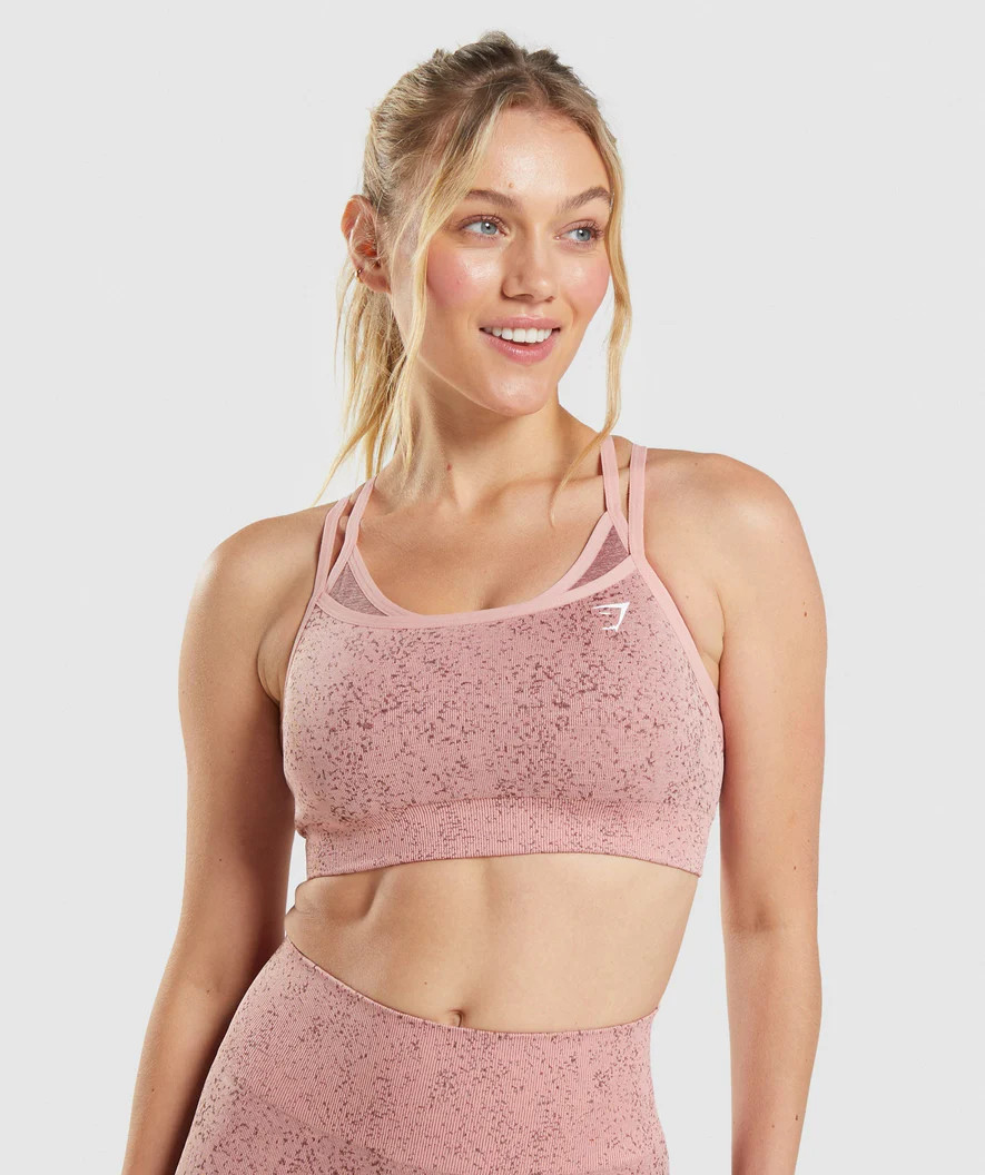 Gymshark Adapt Fleck Seamless Sports Bra - Mineral | Paige Pink | Gymshark US
