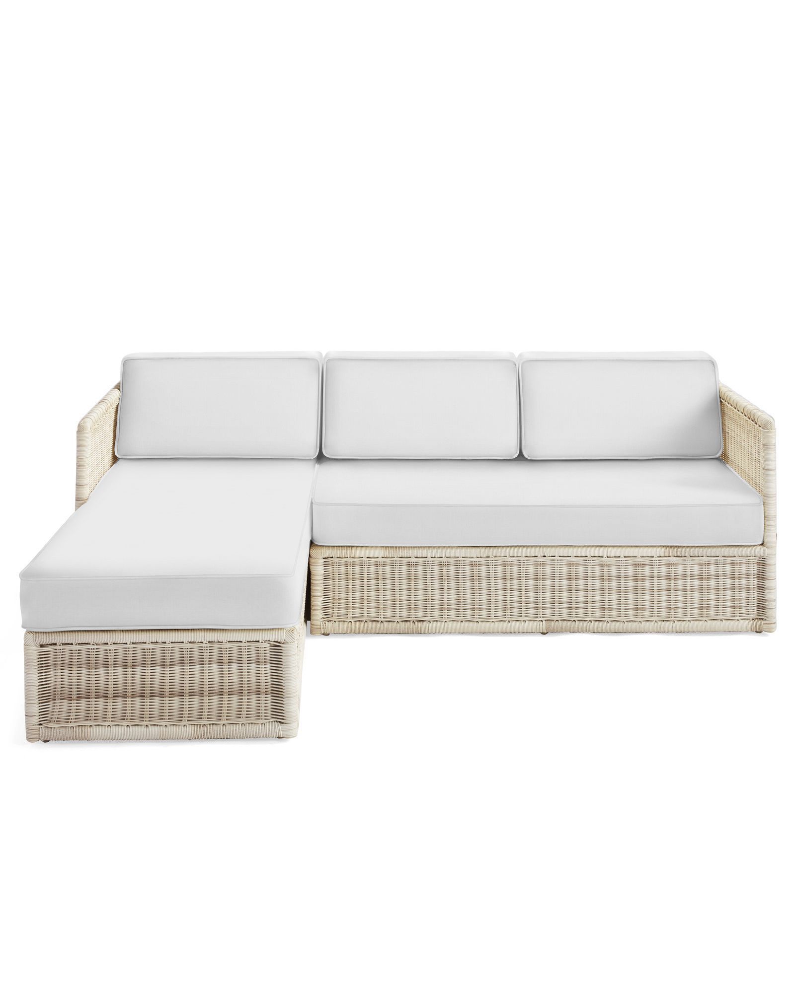 Pacifica Left-Facing Chaise Sectional - Driftwood | Serena and Lily