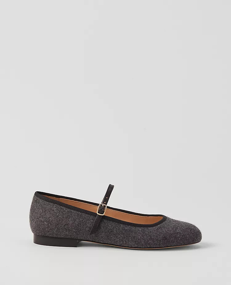 Mary Jane Flannel Ballet Flat | Ann Taylor (US)
