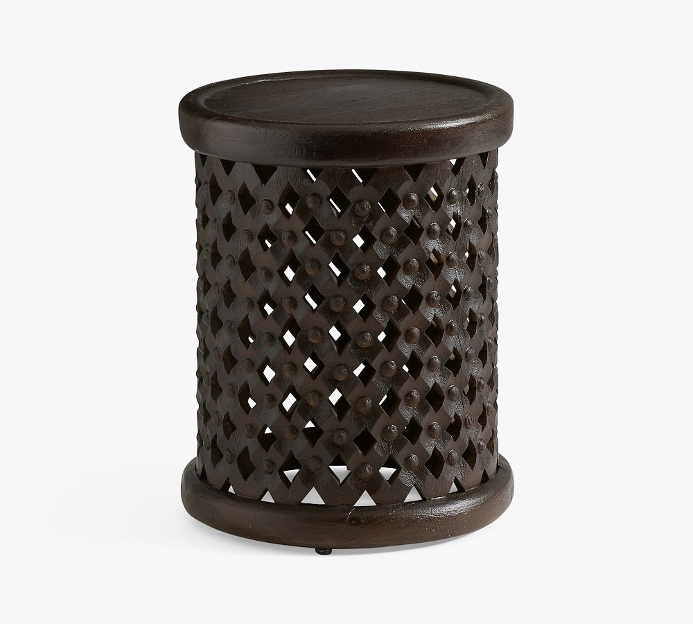 Bodega Round Side Table, Warm Black, 17 | Pottery Barn (US)