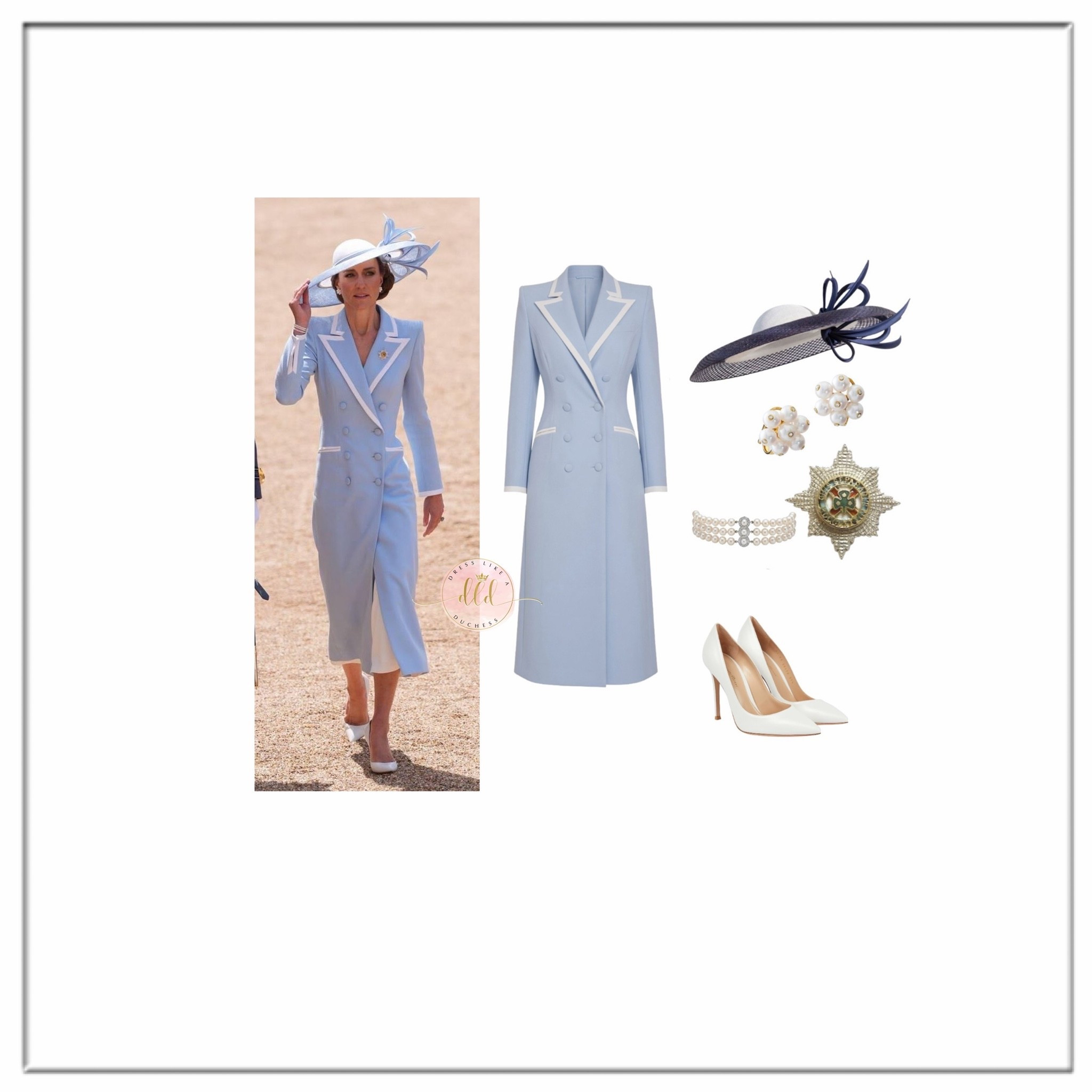 6/12/26 Kate Middleton at Trooping the Colour wearing Catherine Walker Lafayette coat