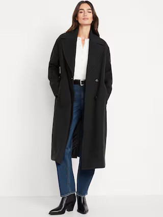 Oversized Twill Overcoat | Old Navy (US)