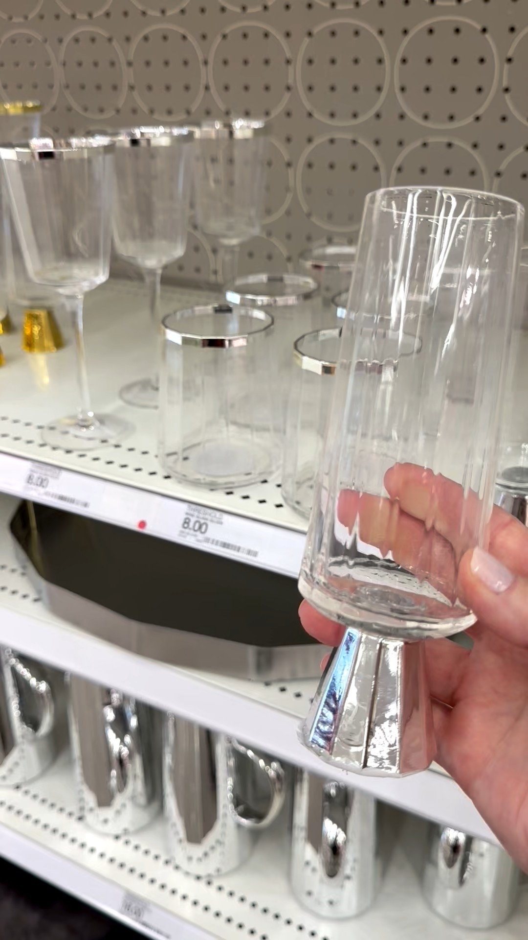 Adorable is the first thing that comes to mind! How sweet are these faceted glass champagne flutes? So different and fun! These have a silver rim but they’re also available in gold. Wine glasses are also available. They pair beautifully with the other pieces in the collection.

#holidayparty #christmasparty #holidayhosting #NYE #newyearseve #stemlesswineglasses #target #cutechampagneflutes #wineglasses #wetbar #barware #christmastablescape #christmasbrunch

#LTKHoliday #LTKFindsUnder50 #LTKHome