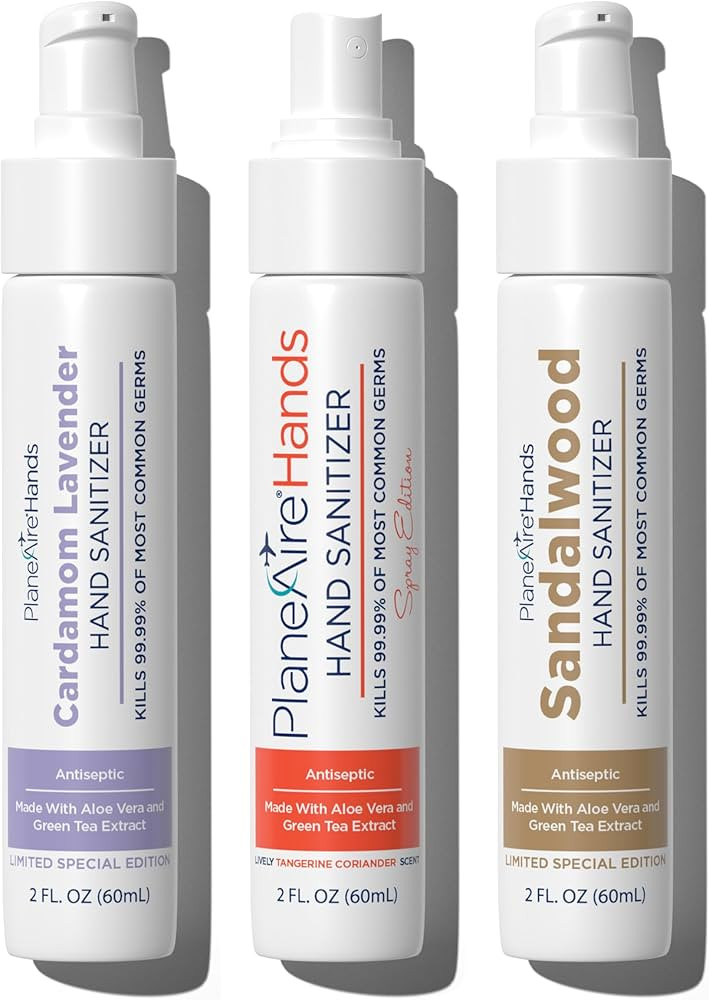 Relax & Rejuvenate Variety 3pk Hand Sanitizer | Cardamom Lavender Lotion, Tangerine Coriander Spr... | Amazon (US)