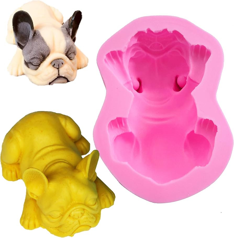 Fewo 3D French Bulldog Silicone Mold for Fondant Chocolate Candy Cake Decorating Candle Soap Loti... | Amazon (US)