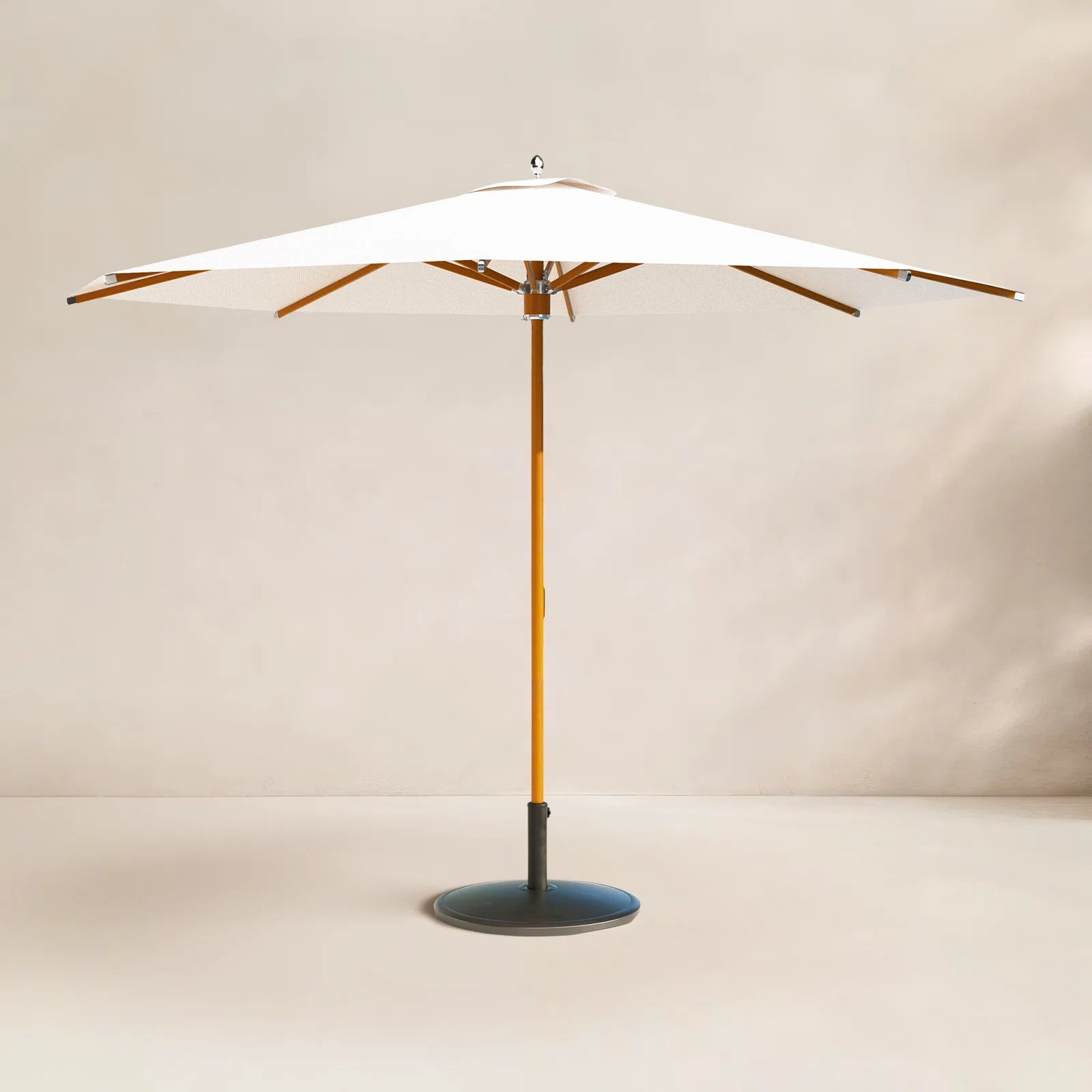 10.8Ft Sunbrella® All-Aluminum Pulley-Operated Round Umbrella | Wayfair North America