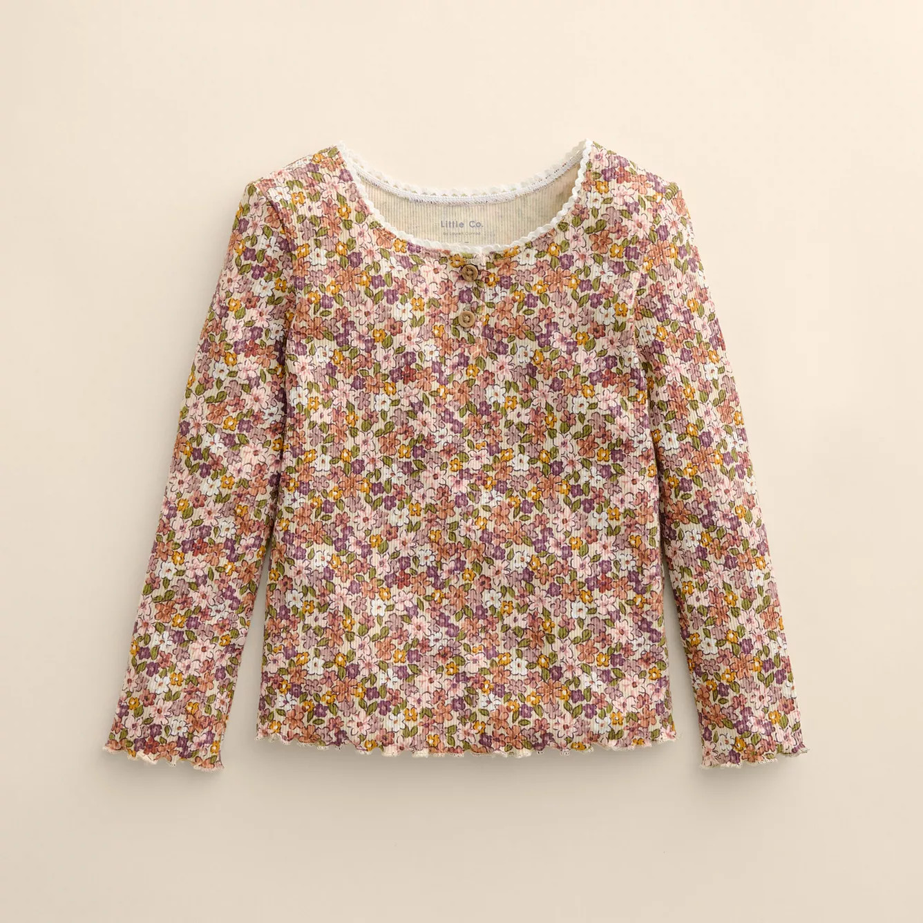 Girls 4-12 Little Co. by Lauren Conrad Organic Henley Lace Top | Kohl's