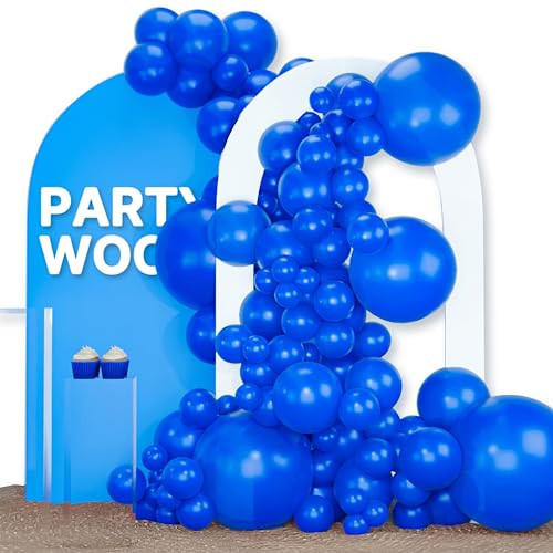 PartyWoo Royal Blue Balloons 120pcs Dark Blue Balloons Different Sizes | Amazon (US)