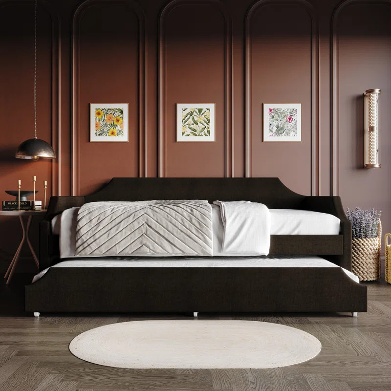 Pauleth Upholstered Daybed with Trundle | Wayfair North America