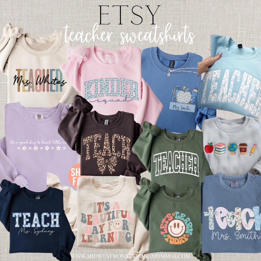 Teacher sweatshirts from @Etsy 

Teacher gifts  spring outfit  cozy sweatshirts 

#LTKootd #LTKSeasonal #LTKgrwm
