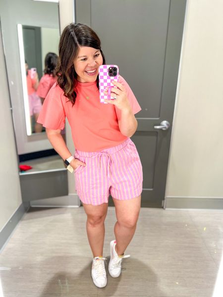 Target New Arrivals im loving! Size small in tee, size m in shorts. Elevated but classic tee. Everyday mom style 🩷

#LTKstyletip #LTKSeasonal #LTKfindsunder50