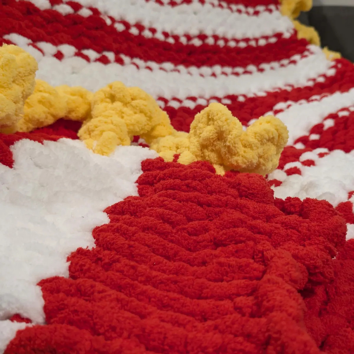 Handmade Popcorn Bucket Blanket: Chunky Knit Movie Night Throw, Cinema Decor | Etsy (Global)