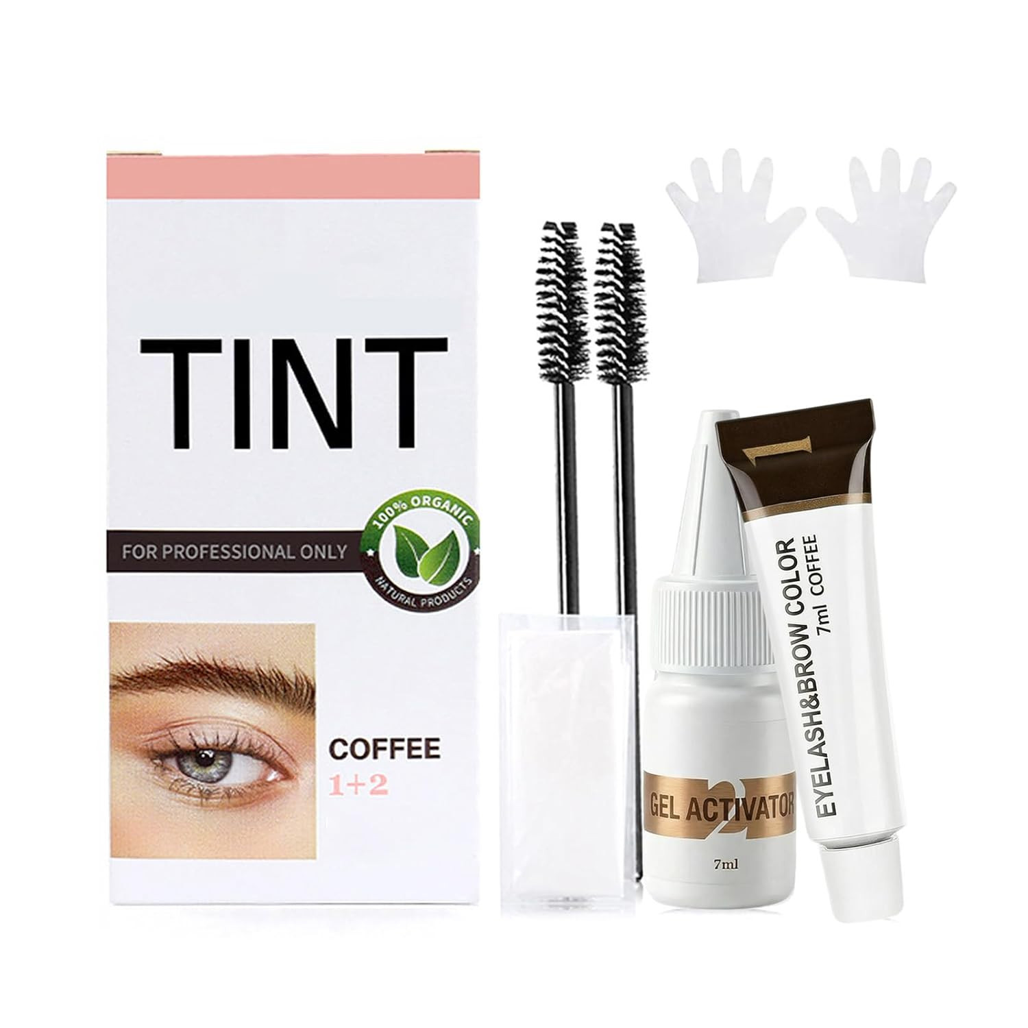 Lash Color Kit, Professional Natural Coffee Eyelash & Eyebrow Color Kit Lasting for 4 Weeks, Wate... | Amazon (US)