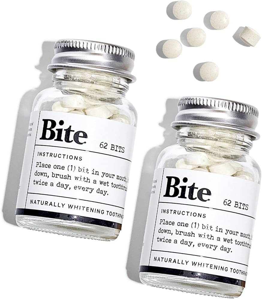 BITE Toothpaste Bits with Nano Hydroxyapatite - Eco and Travel-Friendly Whitening Toothpaste Tabl... | Amazon (US)