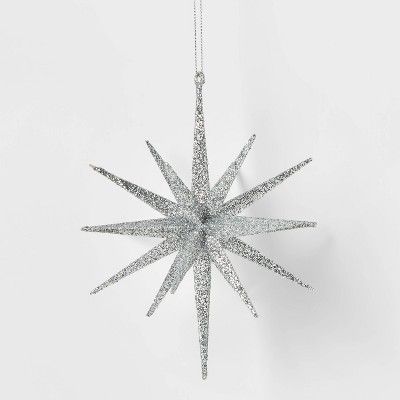 5.8in Silver Plastic Spike Starburst Christmas Tree Ornament - Wondershop™ | Target