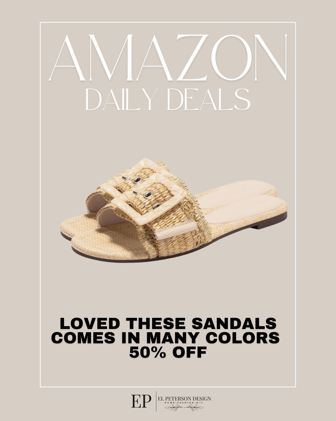 Amazon Daily Deals
Sandals 

#LTKSaleAlert