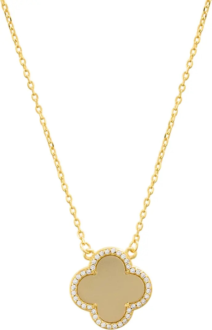 Crystal Halo Clover Pendant Necklace | Nordstrom Rack
