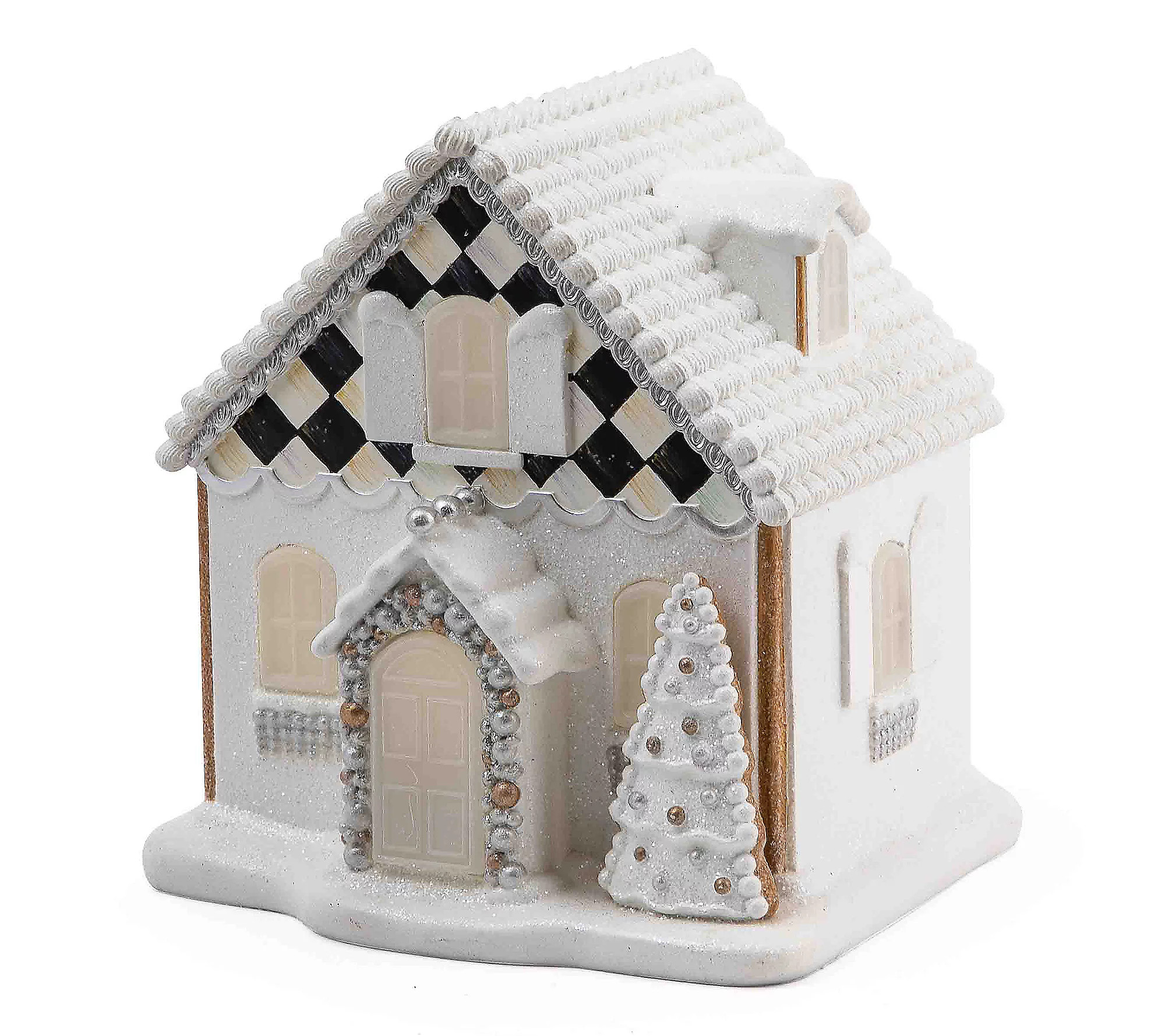 MacKenzie-Childs Gingerbread Illuminated Cottag | QVC