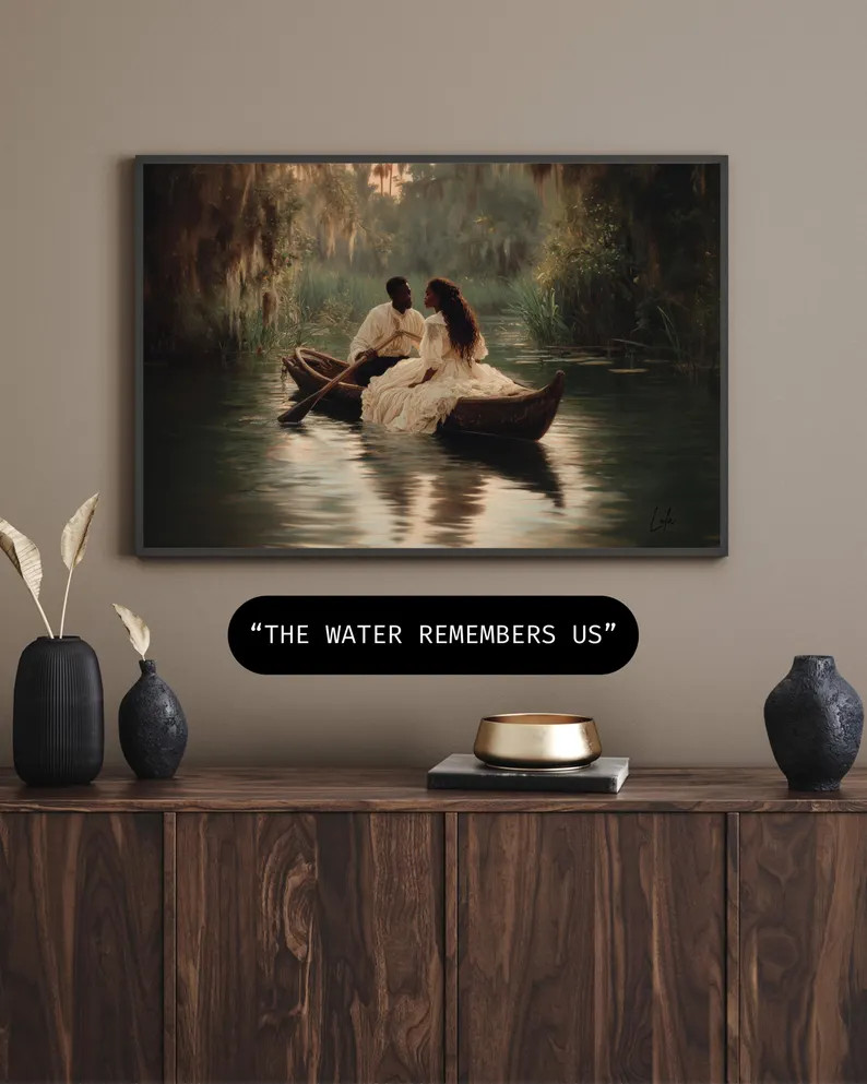 Lolabsart - \u201cthe Water Remembers Us\u201d - Physical Art Black Woman Wall Art African Woman ... | Etsy (Global)