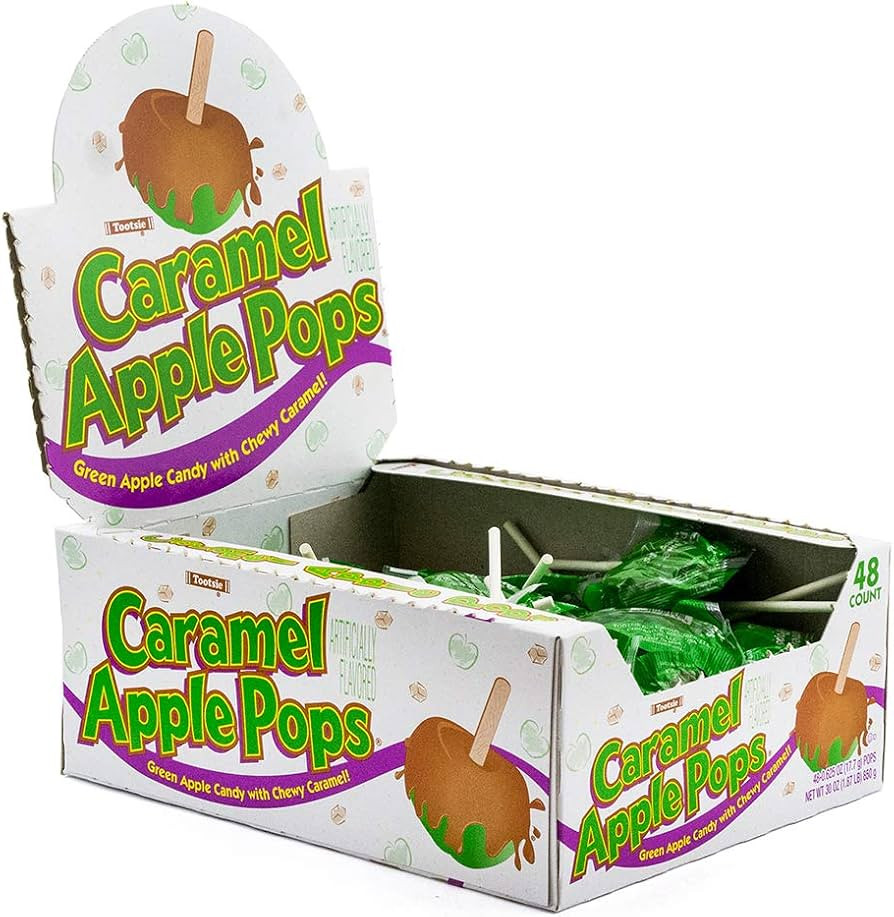 Tootsie Roll Caramel Apple Pops \u2013 Caramel Covered Green Apple Candy Lollipops \u2013 Bulk Gl... | Amazon (US)