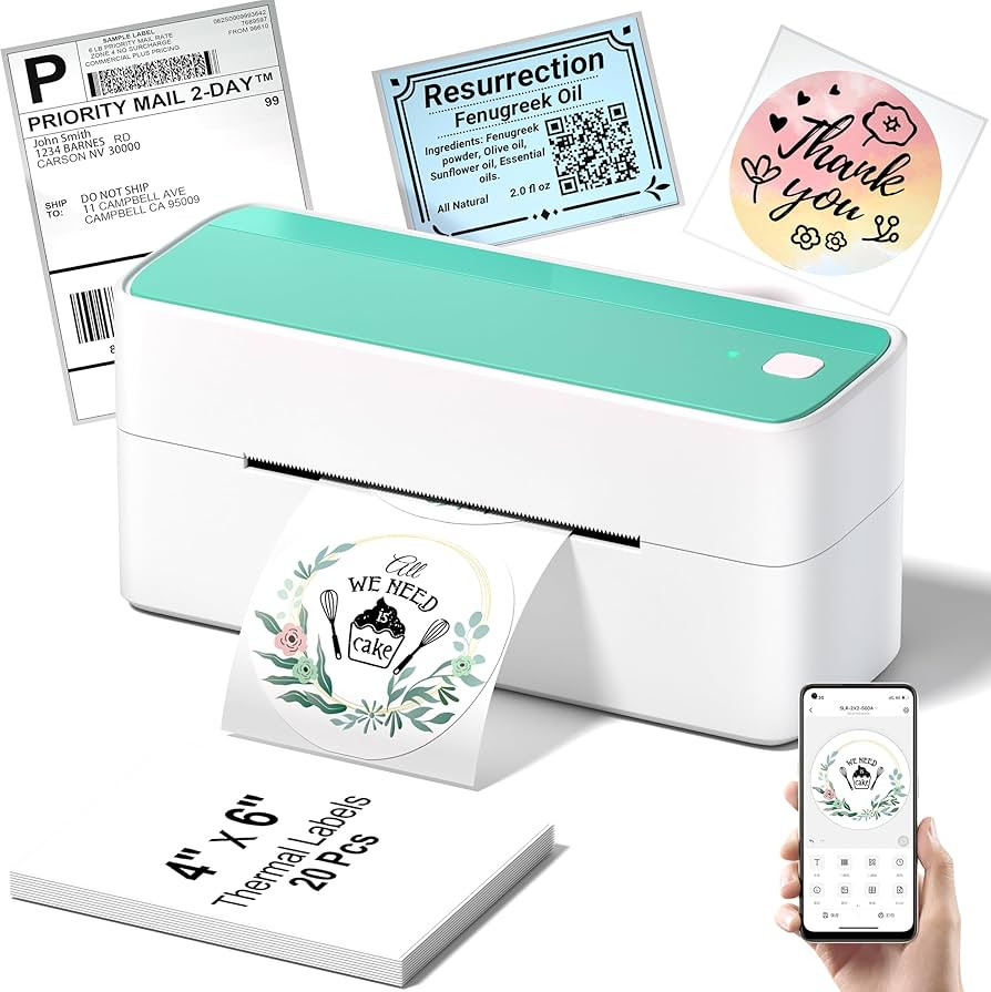 Phomemo Impresora térmica Bluetooth de etiquetas de envío, impresora térmica inalámbrica 241B... | Amazon (US)