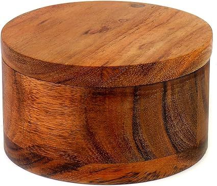 Kaizen Casa Acacia Wood Salt or Spice Box with Swivel Cover perfect for keeping table salt, gourm... | Amazon (US)