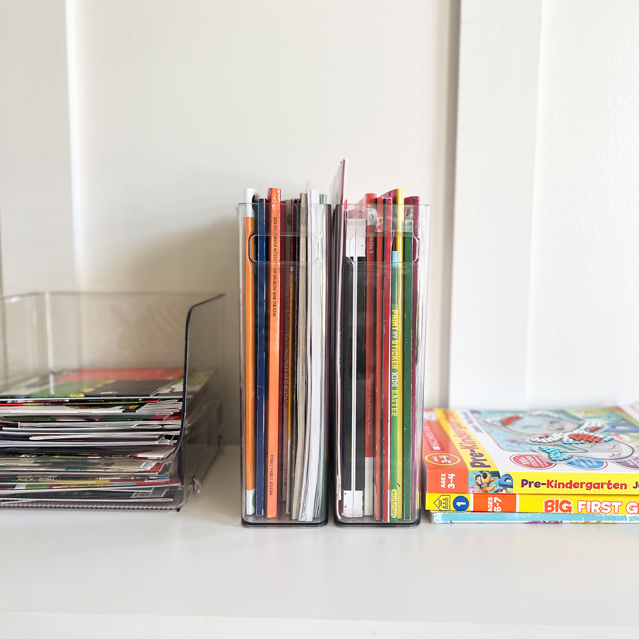 Playroom organization - these acrylic magazine holders are perfect for holding coloring and activity books  

 

#LTKHome #LTKKids #LTKFamily