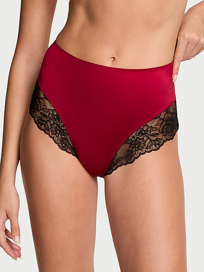 Very Sexy Smooth Lace-Trim High-Waist Brief Panty, Red, S - Women's Panties - Victoria's Secret | Victoria's Secret (US / CA )