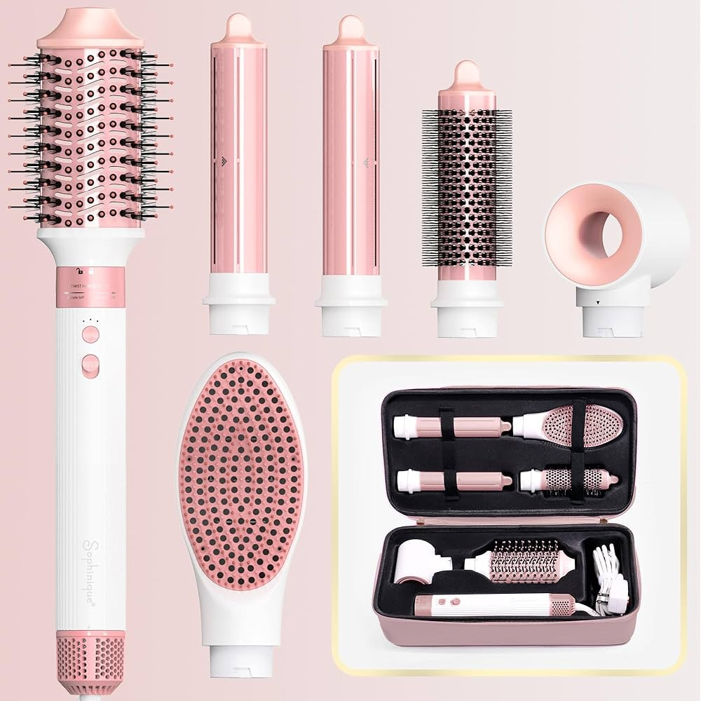 6 in 1 Hot Air Styler & Hair Dryer Brush with 110,000 RPM Negative Ionic Blow Dryer, Hair Style w... | Amazon (US)