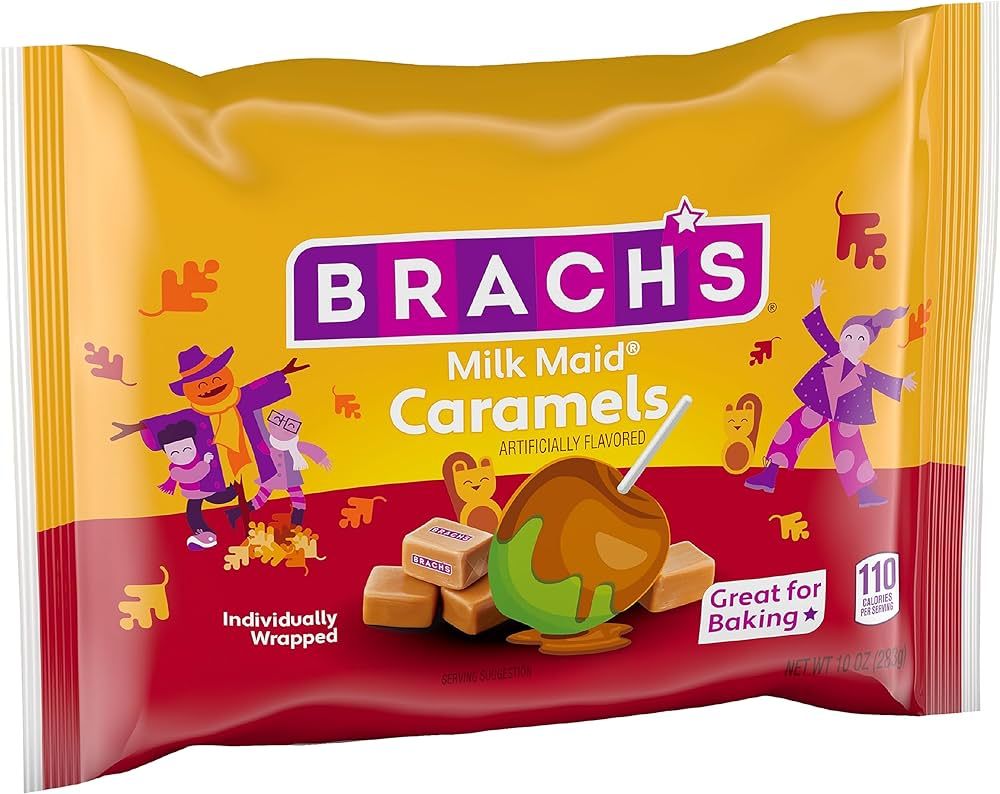 Brach's Milk Maid Caramels, Halloween Candy, 10 oz Bag | Amazon (US)