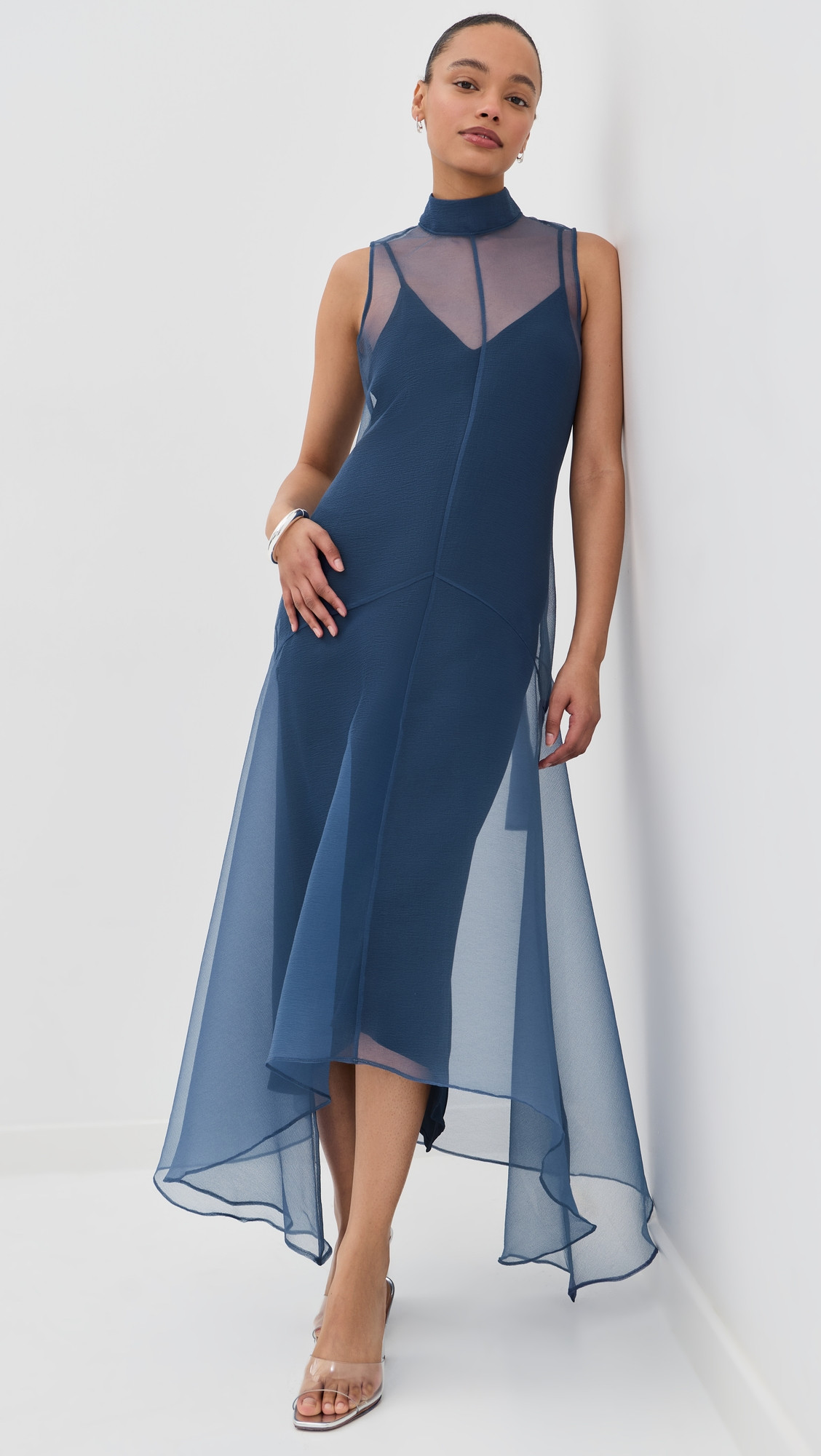 STAUD Auden Dress Navy XS | Shopbop