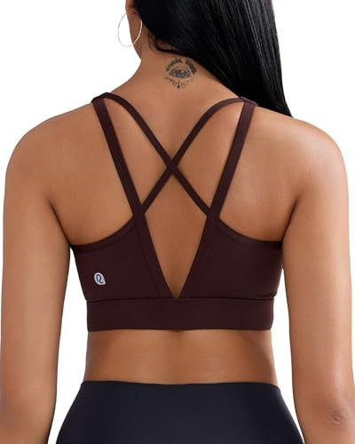 RUNNING GIRL High Impact Sports Bras for Women, High Support Running Brown Sports Bra Strappy Sports Bras (3060 Brown S) | Amazon (US)