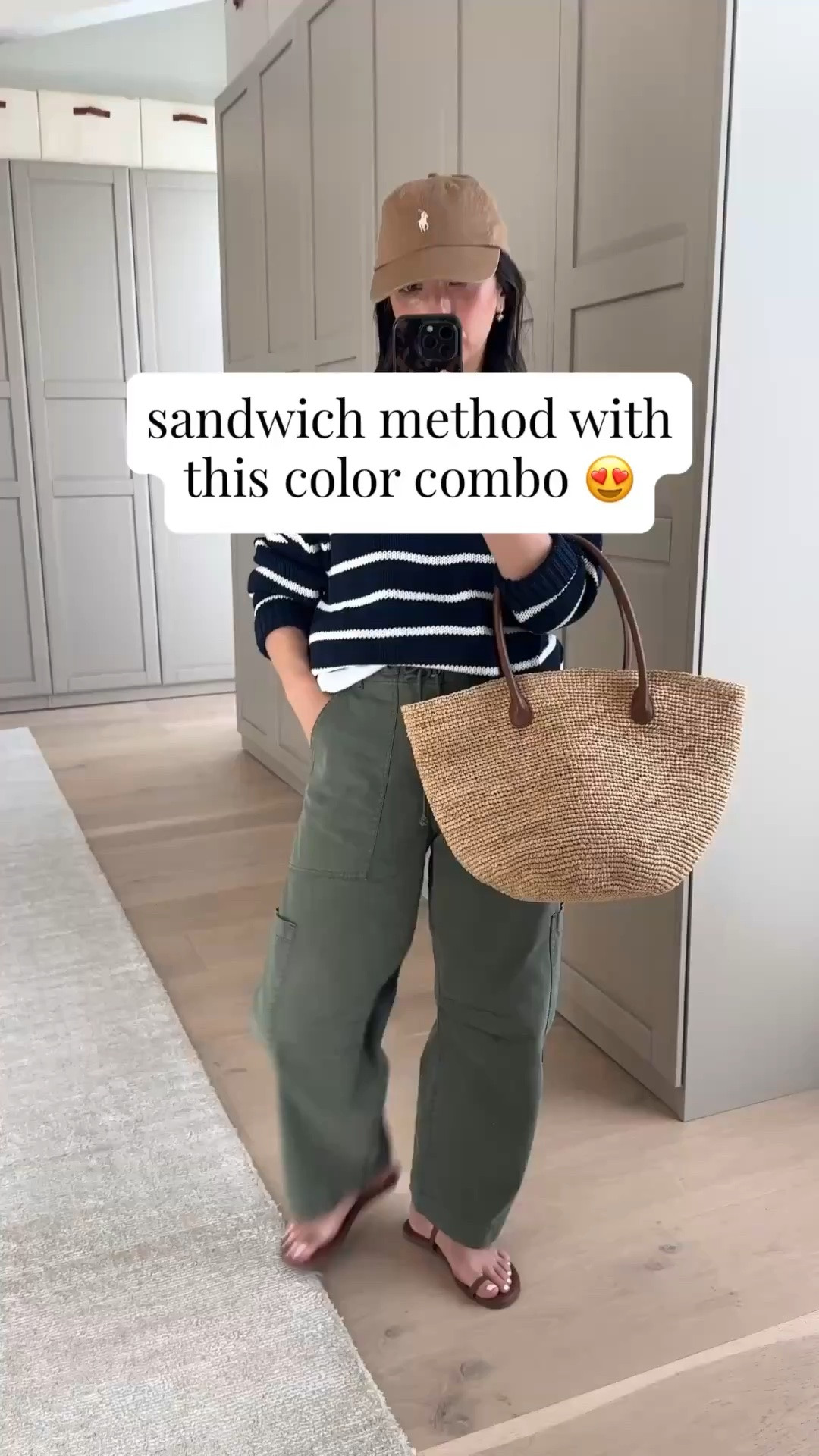 Casual outfits are my favorite andn
Obsessed with this color combo 😮‍💨. 

Aritzia sweater xs
Everlane box cut tee medium
Pistola cargo pants petite 25 - could wear the petite 24
Tkees phoebe sandals 5
Aritzia tote
Polo Ralph Lauren hat
Electric Picks earrings
Dorsey James necklace 15”

summer outfits, petite style

#LTKmomlife #LTKootd #LTKPetite