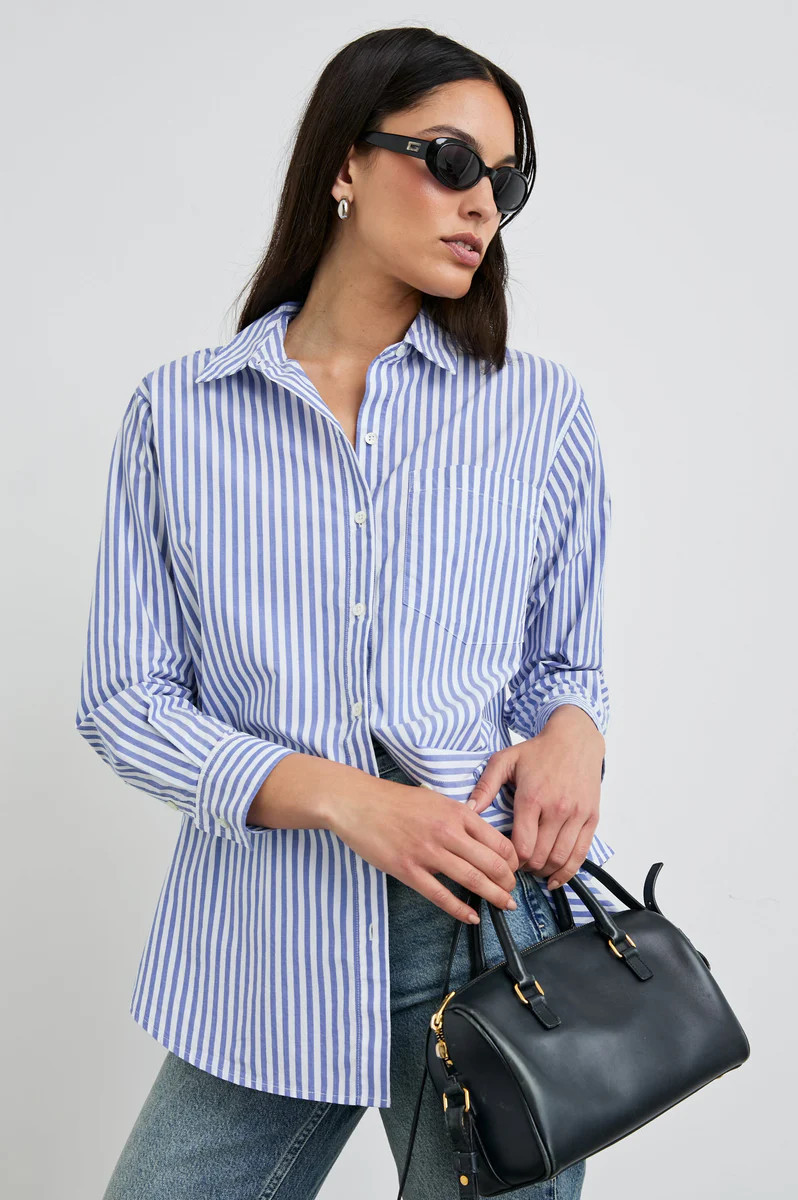 ELSA SHIRT - MARINER WHITE STRIPE | Rails