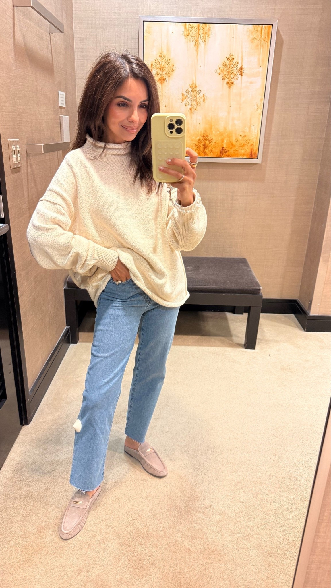 I wear an xs in free people sweater & 24 in denim! Size down half a size in shoes!

#LTKSaleAlert #LTKPetite #LTKOver40
