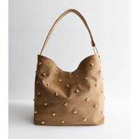 Tan Faux Suede Studded Shoulder Bag New Look | New Look (UK)