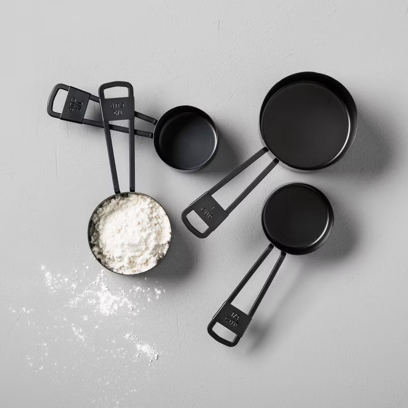 4pc Measuring Cup Set Matte Black - Hearth & Hand™ with Magnolia | Target