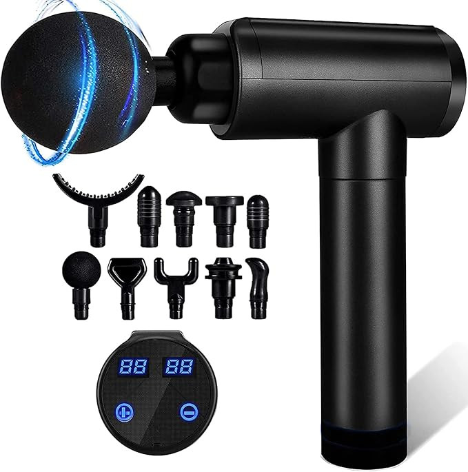 Massage Gun, Muscle Therapy Gun for Athletes, Deep Tissue Percussion Body Muscle Massager with 30... | Amazon (US)