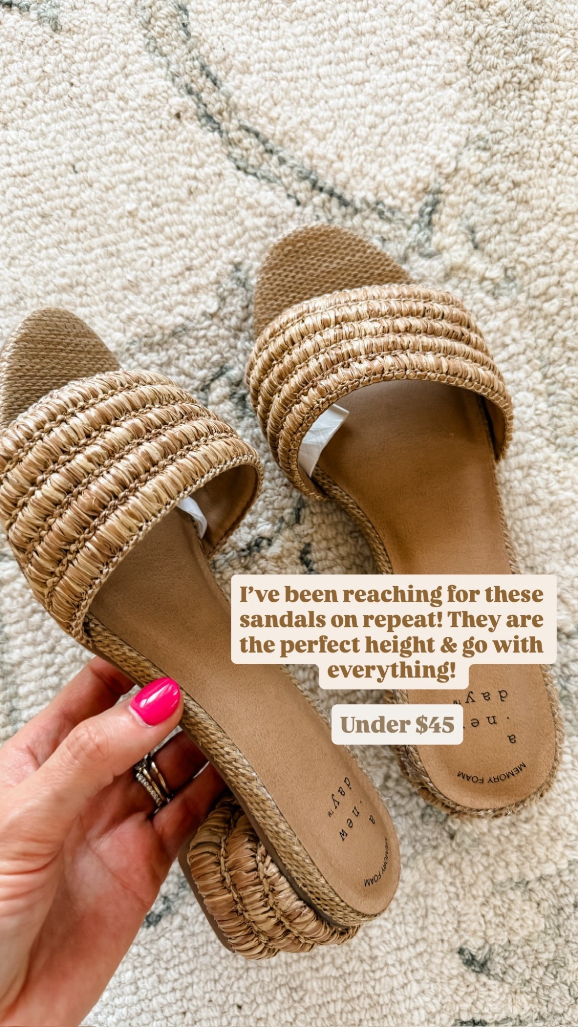 These heels have been on repeat for me! The perfect height! 

Loverly Grey, Target find, Target fashion, neutral heels, block heels, spring heels, woven heels, spring shoes 

#LTKSeasonal #LTKootd