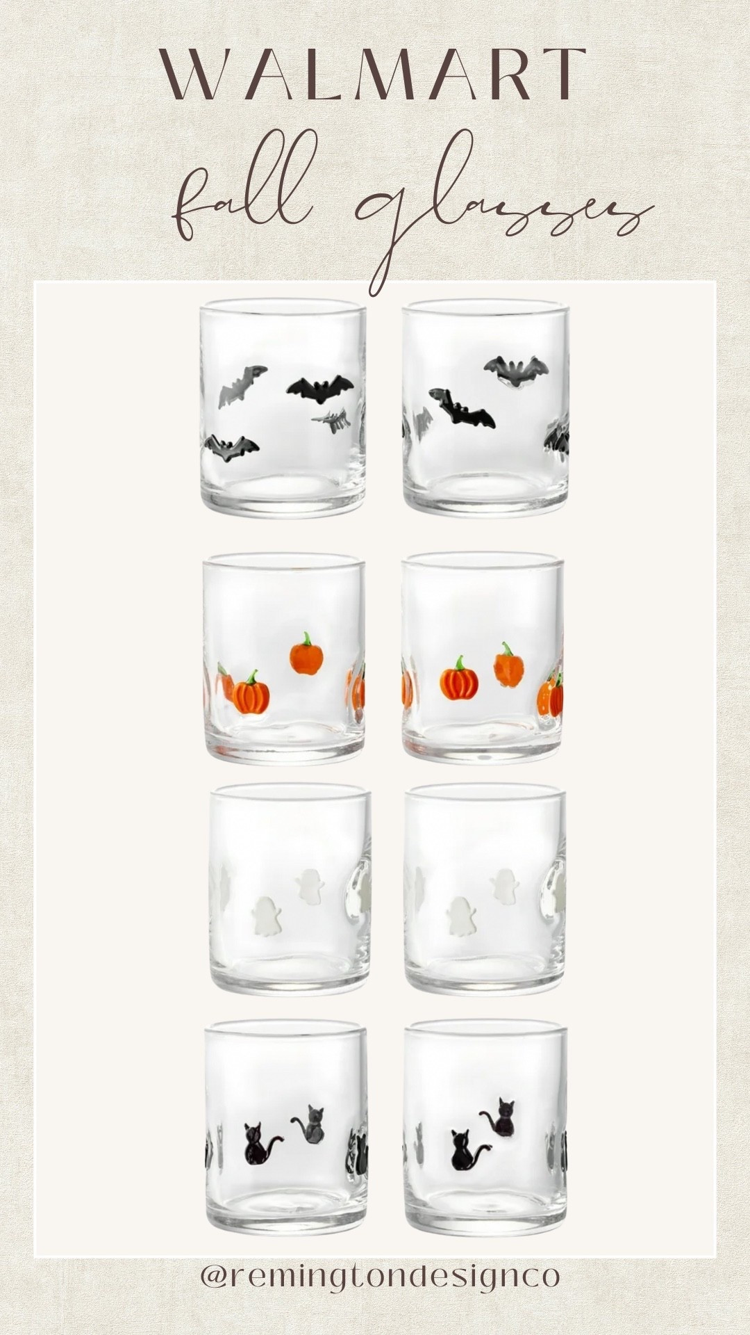 Walmart fall glasses! 

Style tips - Kitchen finds - Kitchen decor - Halloween cups - Halloween glass cups 

#LTKHome #LTKStyleTip #LTKSeasonal