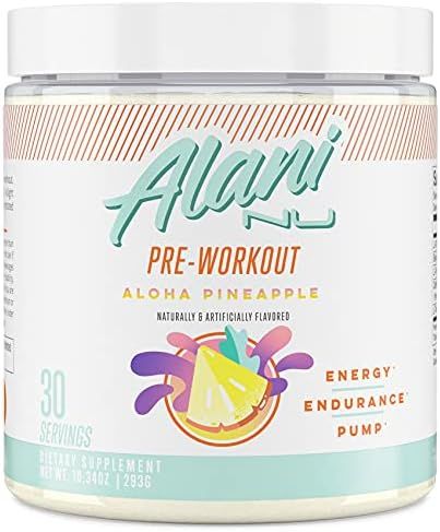 Alani Nu Pre-Workout Supplement Powder for Energy, Endurance, and Pump, Aloha Pineapple, 30 Servings | Amazon (US)