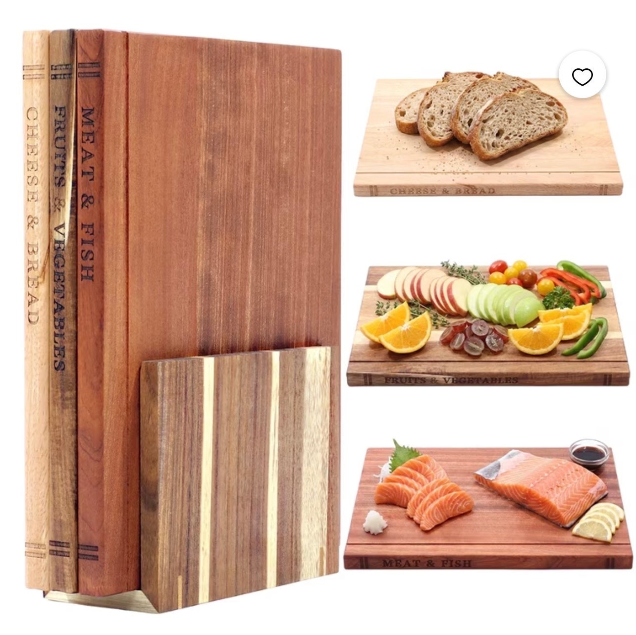 Cutting boards that look like books
Meat and fish
Fruits and veggies
Bread and cheese
#cuttingboards

#LTKHome #LTKdayinmylife